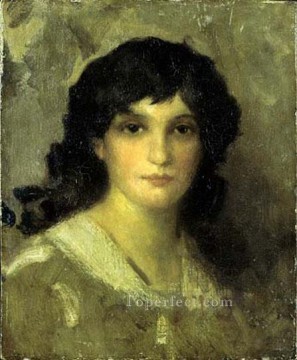  cabeza Pintura - James Abott McNeill Cabeza de una mujer joven James Abbott McNeill Whistler